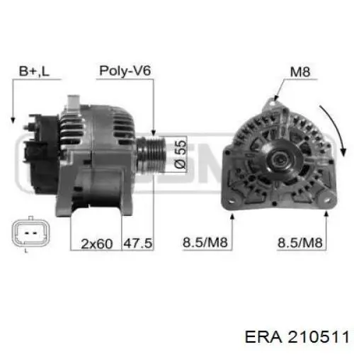 Alternador del motor ERA 210511 precio, desde 76,96 EUR