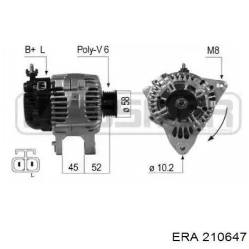 Alternador del motor ERA 210647 precio, desde 84,22 EUR