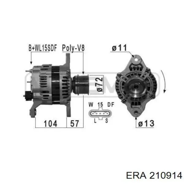 1 986 A01 034 Bosch alternador