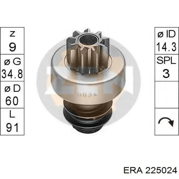 225024 ERA bendix, motor de arranque