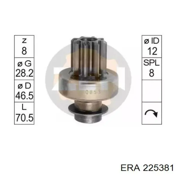 225381 ERA bendix, motor de arranque