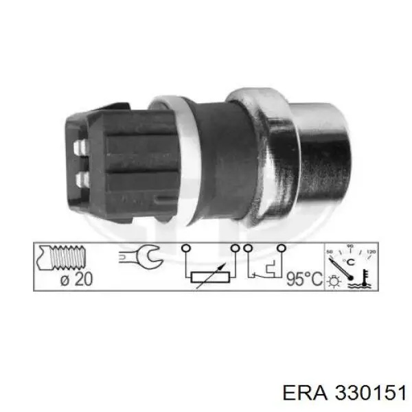 Sensor de temperatura del refrigerante ERA 330151 precio, desde 12,62 EUR