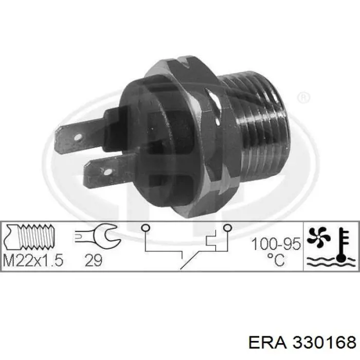 330168 ERA sensor, temperatura del refrigerante (encendido el ventilador del radiador)