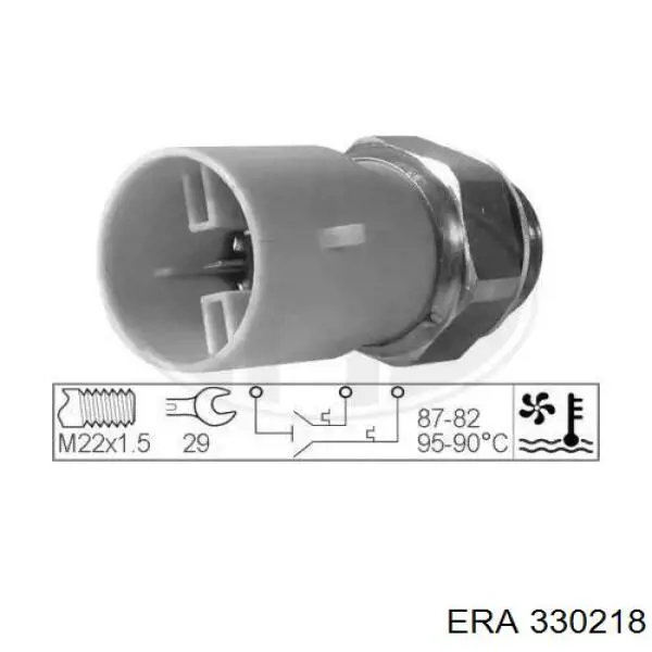 330218 ERA sensor, temperatura del refrigerante (encendido el ventilador del radiador)