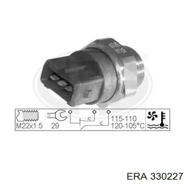 Comprar 330227 ERA Sensor de temperatura del refrigerante, salpicadero