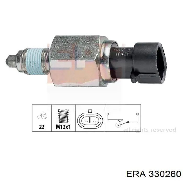 Interruptor de luz de marcha atrás ERA 330260 precio, desde 8,72 EUR