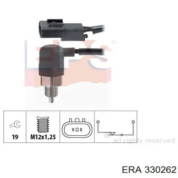 330262 ERA interruptor, piloto de marcha atrás