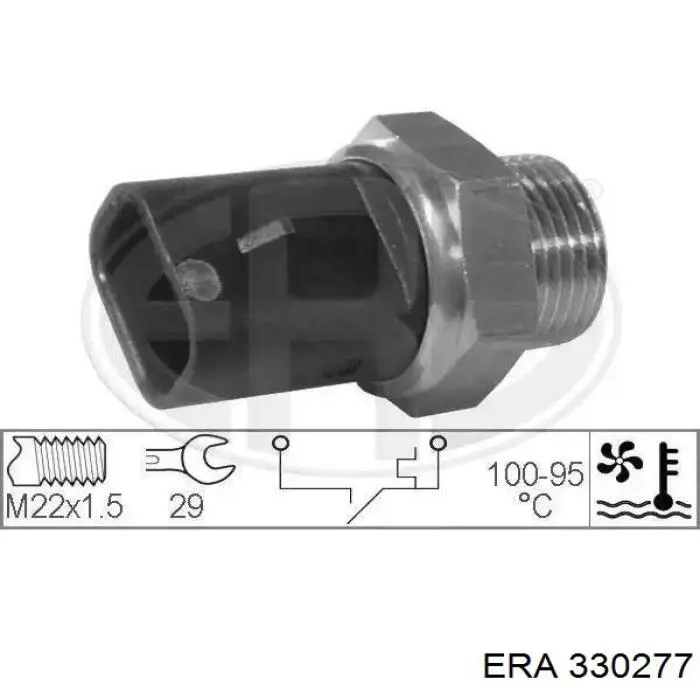 330277 ERA sensor, temperatura del refrigerante (encendido el ventilador del radiador)