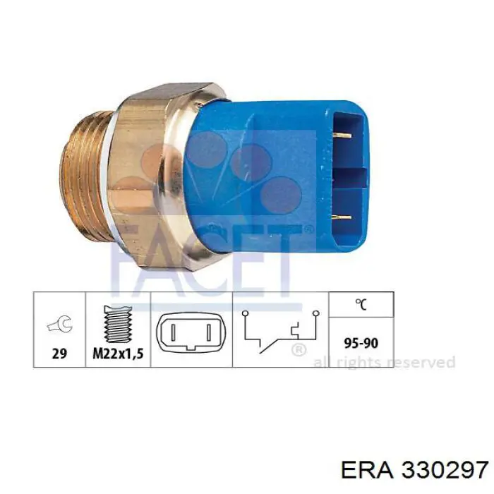 330297 ERA sensor, temperatura del refrigerante (encendido el ventilador del radiador)