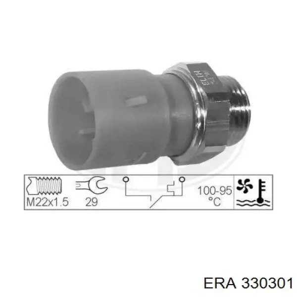 330301 ERA sensor, temperatura del refrigerante (encendido el ventilador del radiador)