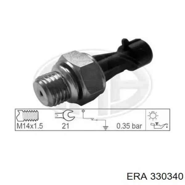 Indicador, presión del aceite Fiat 500 312