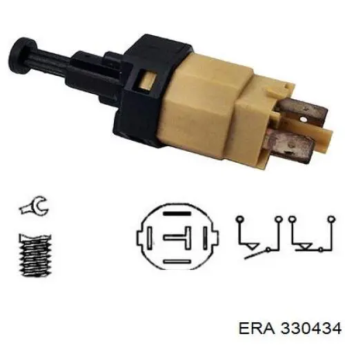 Interruptor de luz de freno 96312343 Opel