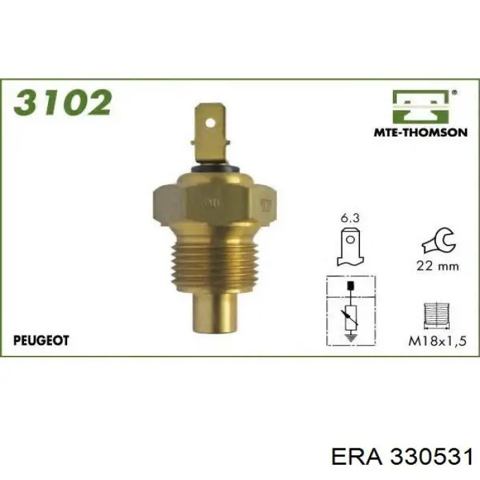 330531 ERA sensor de temperatura del refrigerante