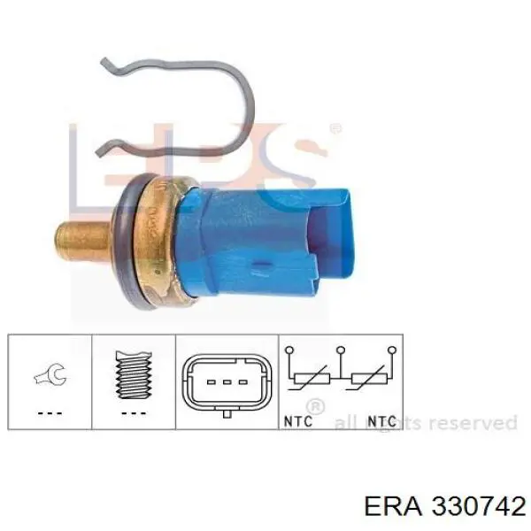 330742 ERA sensor de temperatura del refrigerante