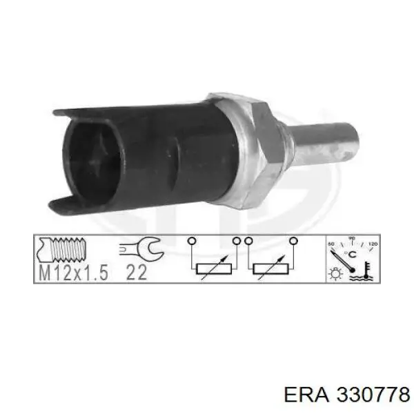 Sensor de temperatura del refrigerante ERA 330778 precio, desde 7,83 EUR