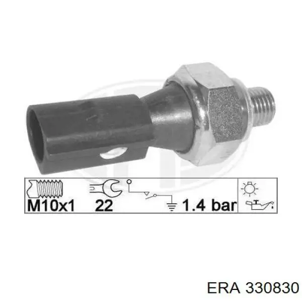 330830 ERA indicador, presión del aceite