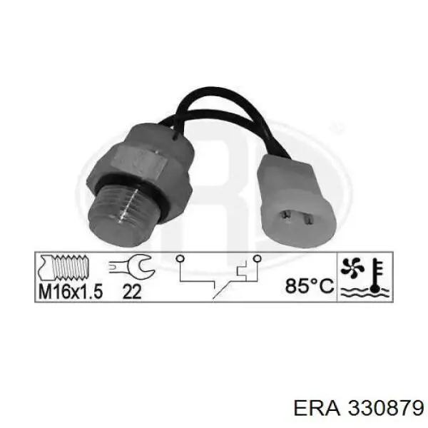 330879 ERA sensor, temperatura del refrigerante (encendido el ventilador del radiador)