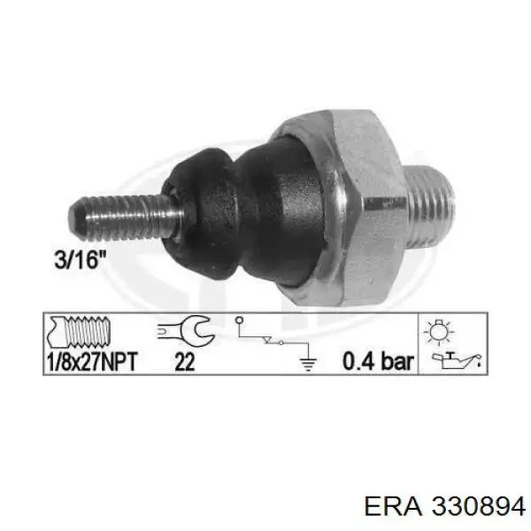Manómetro de presión de aceite ERA 330894 precio, desde 4,78 EUR