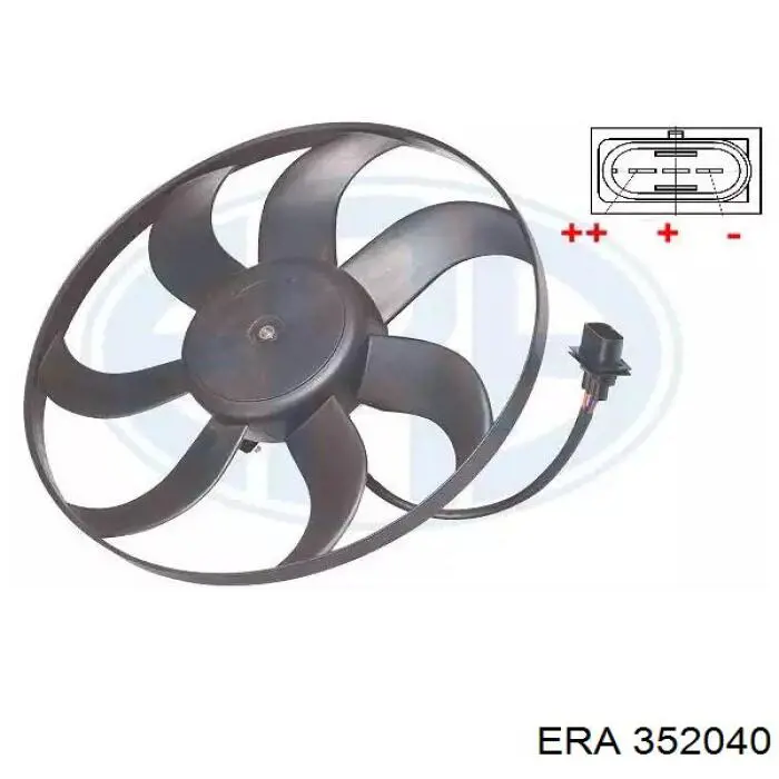 352040 ERA ventilador (rodete +motor refrigeración del motor con electromotor completo)