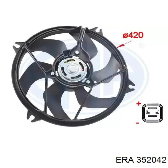 352042 ERA ventilador (rodete +motor refrigeración del motor con electromotor completo)