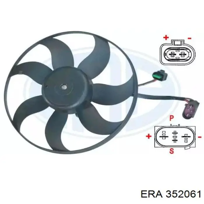 352061 ERA ventilador (rodete +motor refrigeración del motor con electromotor, izquierdo)