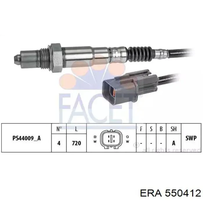 550412 ERA Sensor De Presion Del Colector De Admision