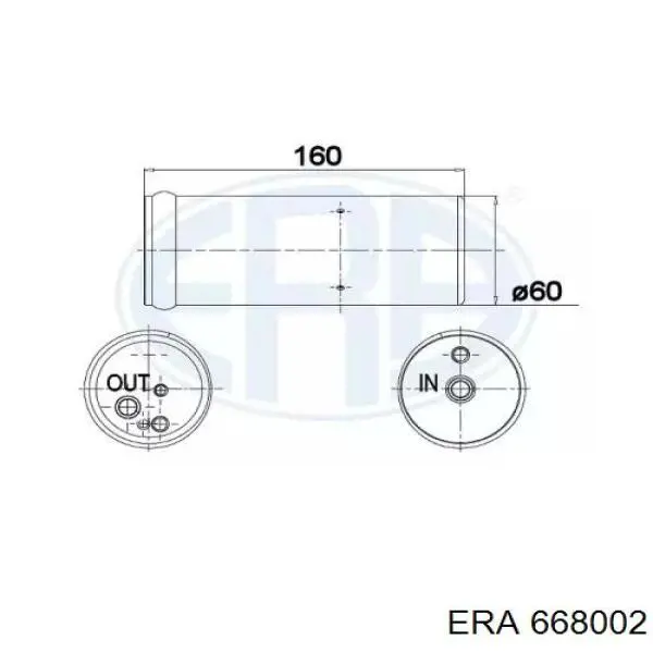 668002 ERA receptor-secador del aire acondicionado