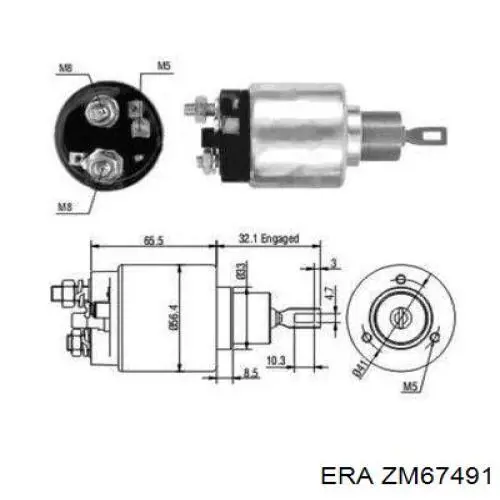 ZM67491 ERA kit de reparación para interruptor magnético, estárter