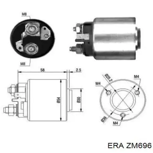 Solenoide de arranque ZM696 ERA