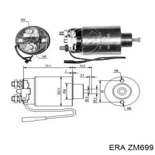 Solenoide de arranque ZM4699 ERA