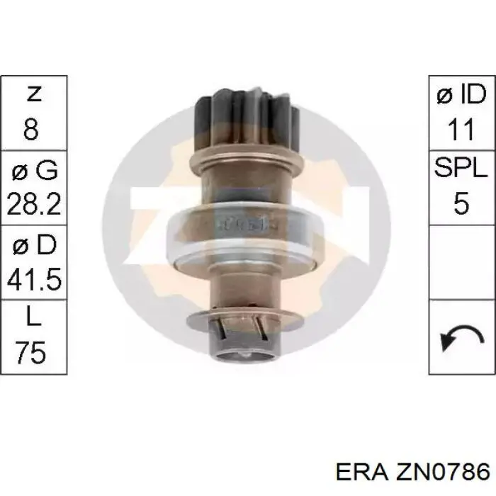 ZN0786 ERA bendix, motor de arranque