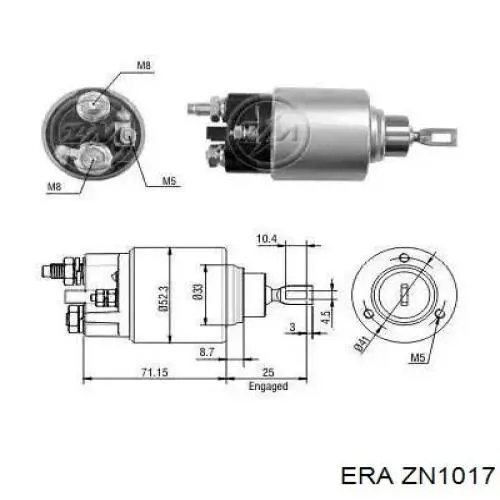 ZN1017 ERA bendix, motor de arranque