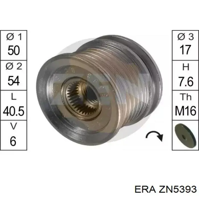 Polea rueda libre ERA ZN5393 precio, desde 30,63 EUR