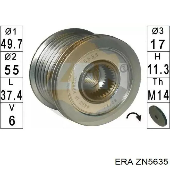 Comprar WCPA66493AM Koyo Rueda libre del alternador
