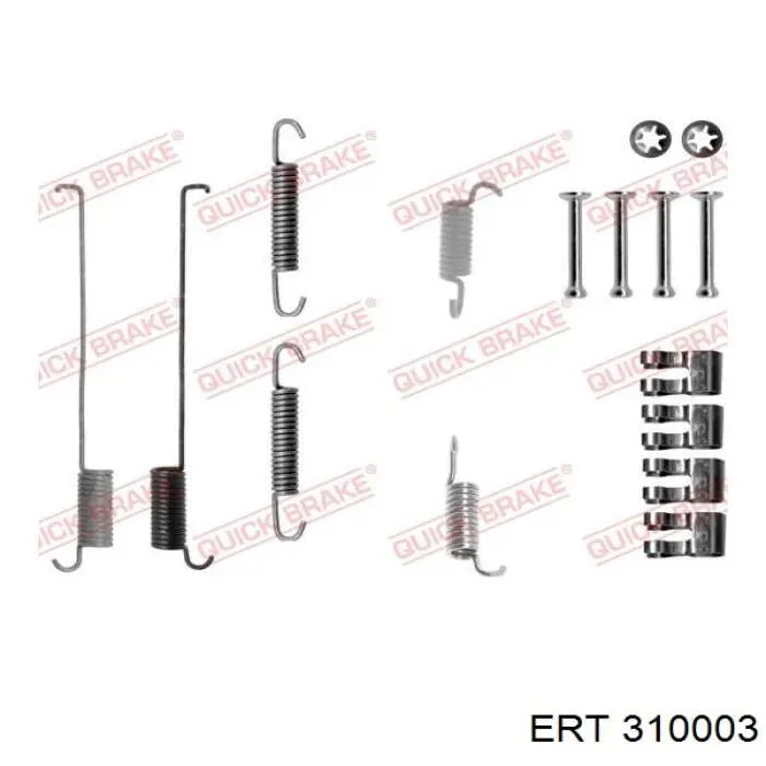 310003 ERT kit de montaje, zapatas de freno traseras