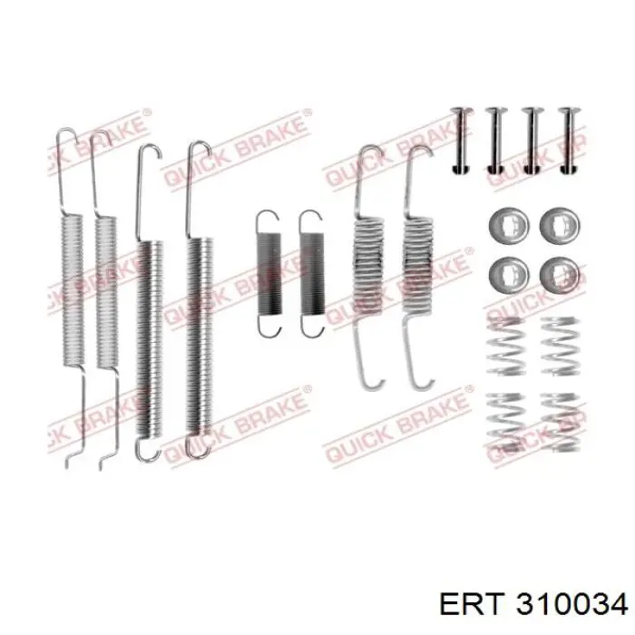 310034 ERT kit de montaje, zapatas de freno traseras