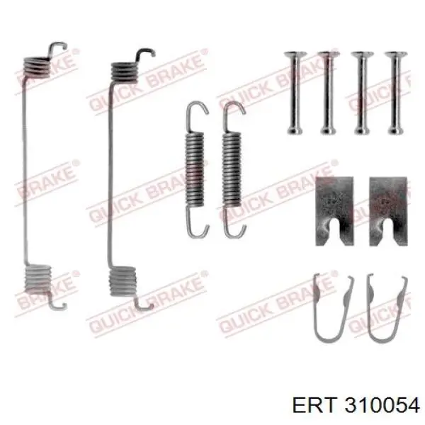 310054 ERT kit de montaje, zapatas de freno traseras