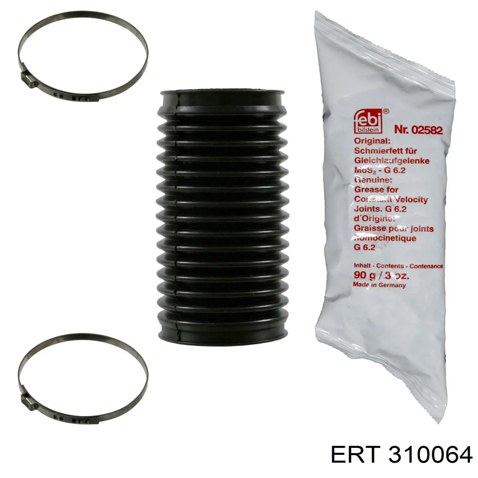 310064 ERT kit de montaje, zapatas de freno traseras