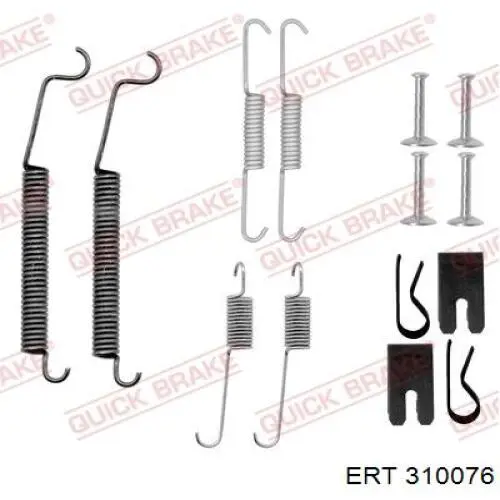 310076 ERT kit de montaje, zapatas de freno traseras