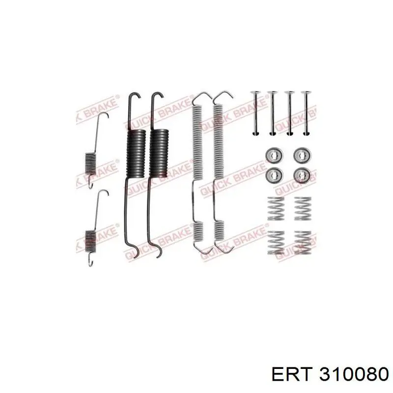 310080 ERT kit de montaje, zapatas de freno traseras