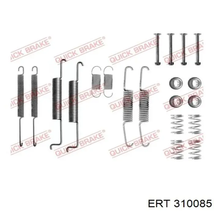 310085 ERT kit de montaje, zapatas de freno traseras