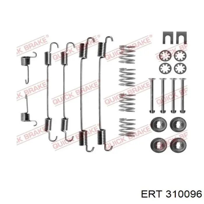 310096 ERT kit de montaje, zapatas de freno traseras