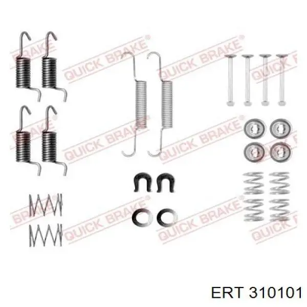 Kit de montaje de zapatas de freno traseras ERT 310101 precio, desde 10,63 EUR