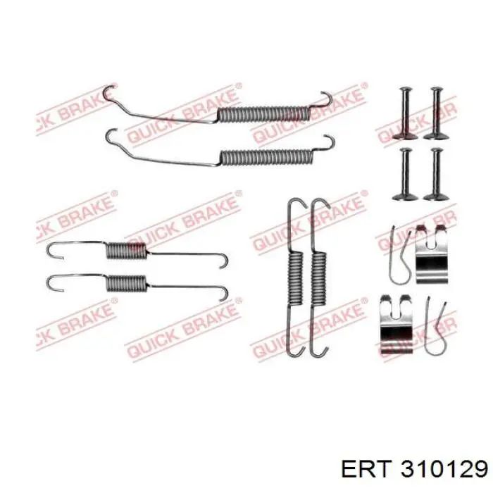 310129 ERT kit de montaje, zapatas de freno traseras
