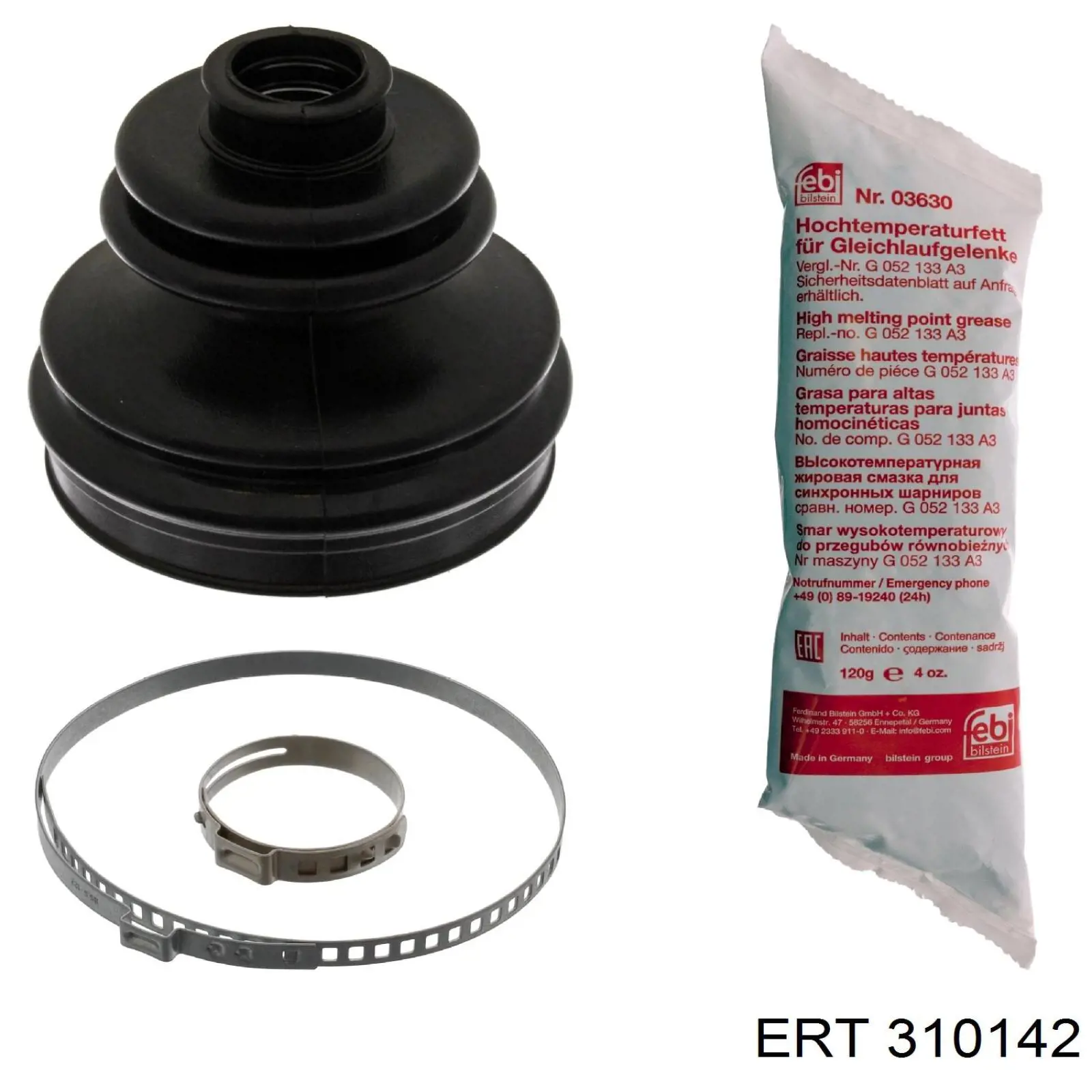 310142 ERT kit de montaje, zapatas de freno traseras