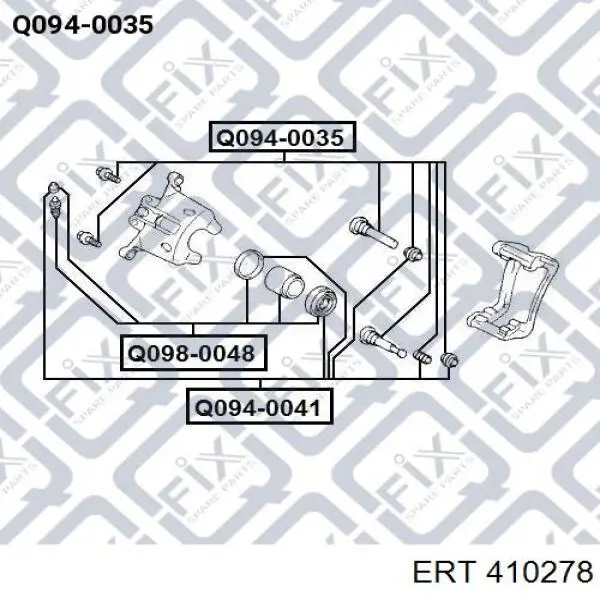 410278 ERT juego de reparación, pinza de freno trasero