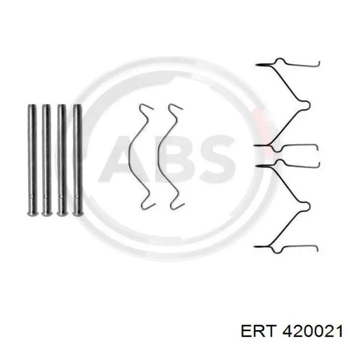 420021 ERT conjunto de muelles almohadilla discos delanteros