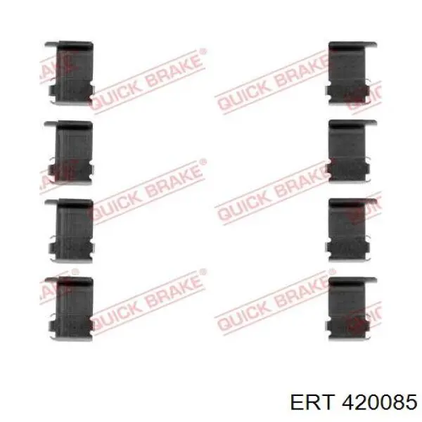 420085 ERT conjunto de muelles almohadilla discos delanteros