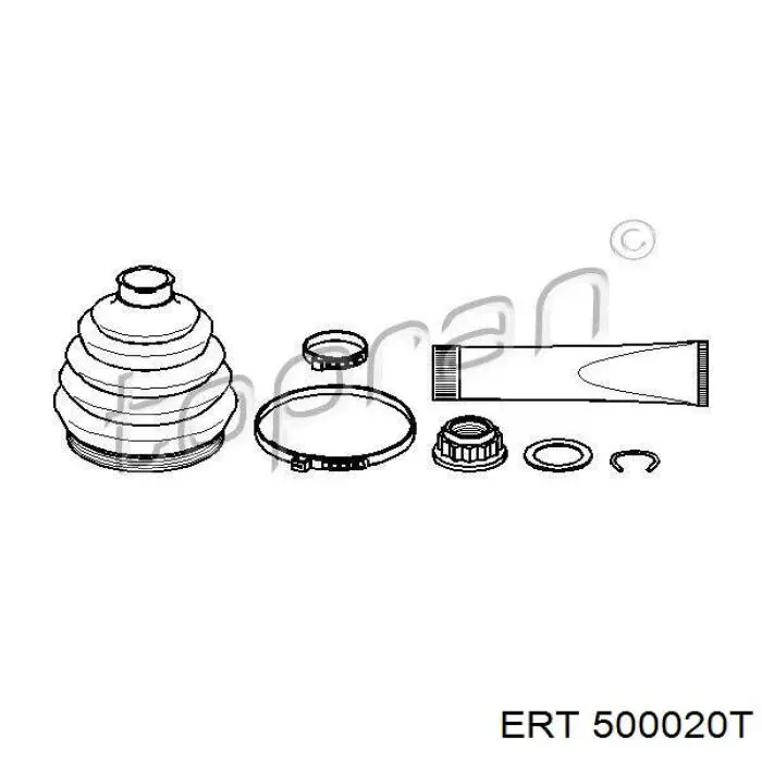 Fuelle, palier delantero exterior ERT 500020T precio, desde 11,83 EUR