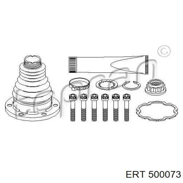 Fuelle interior de junta homocinética del semieje trasero ERT 500073 precio, desde 15,00 EUR